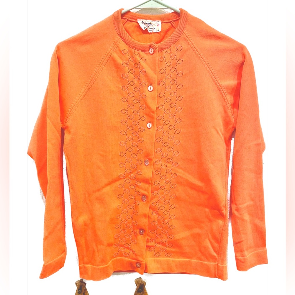 🍊Vintage cardigan - bright orange size small